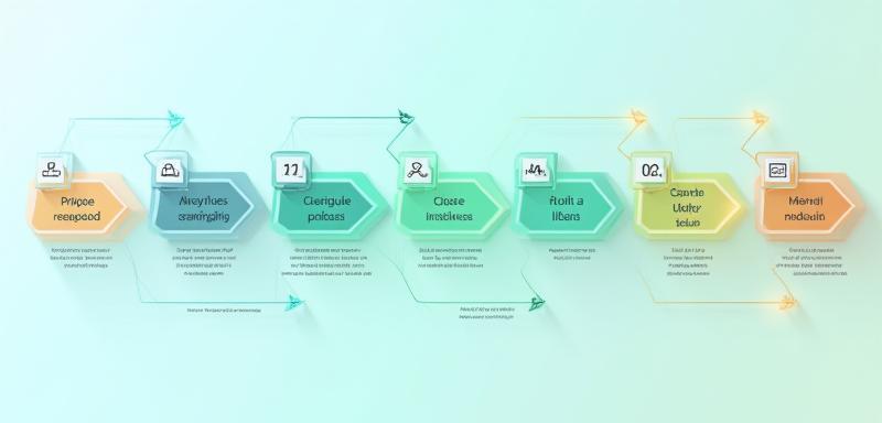 Diagram illustrating the five steps of the Apex Learning Technologies process